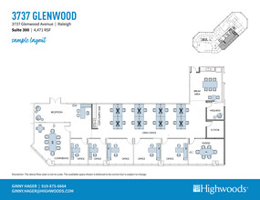 3737 Glenwood Ave, Raleigh, NC for lease Floor Plan- Image 2 of 2