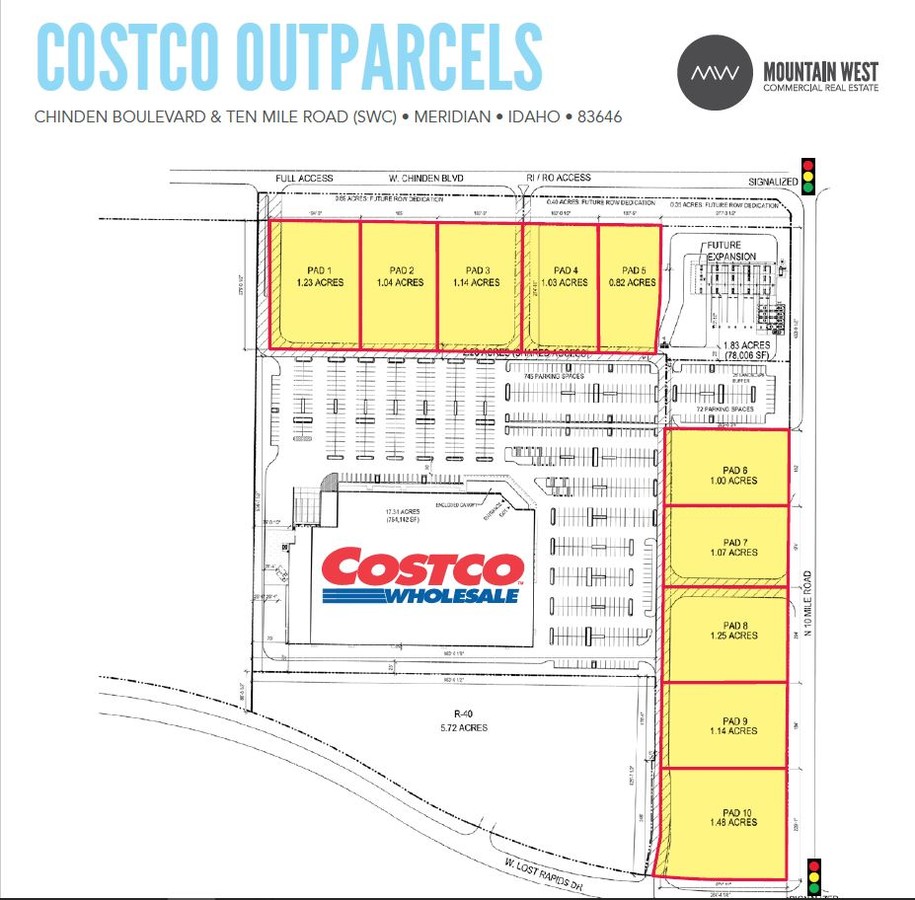 W Chinden North Ten Mile Meridian Id 646 Costco Outparcels Loopnet Com