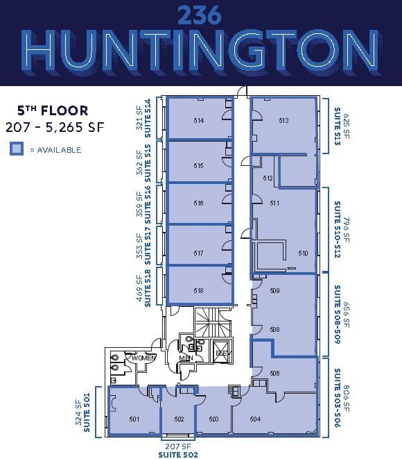 236 Huntington Ave, Boston, MA for lease Floor Plan- Image 1 of 5