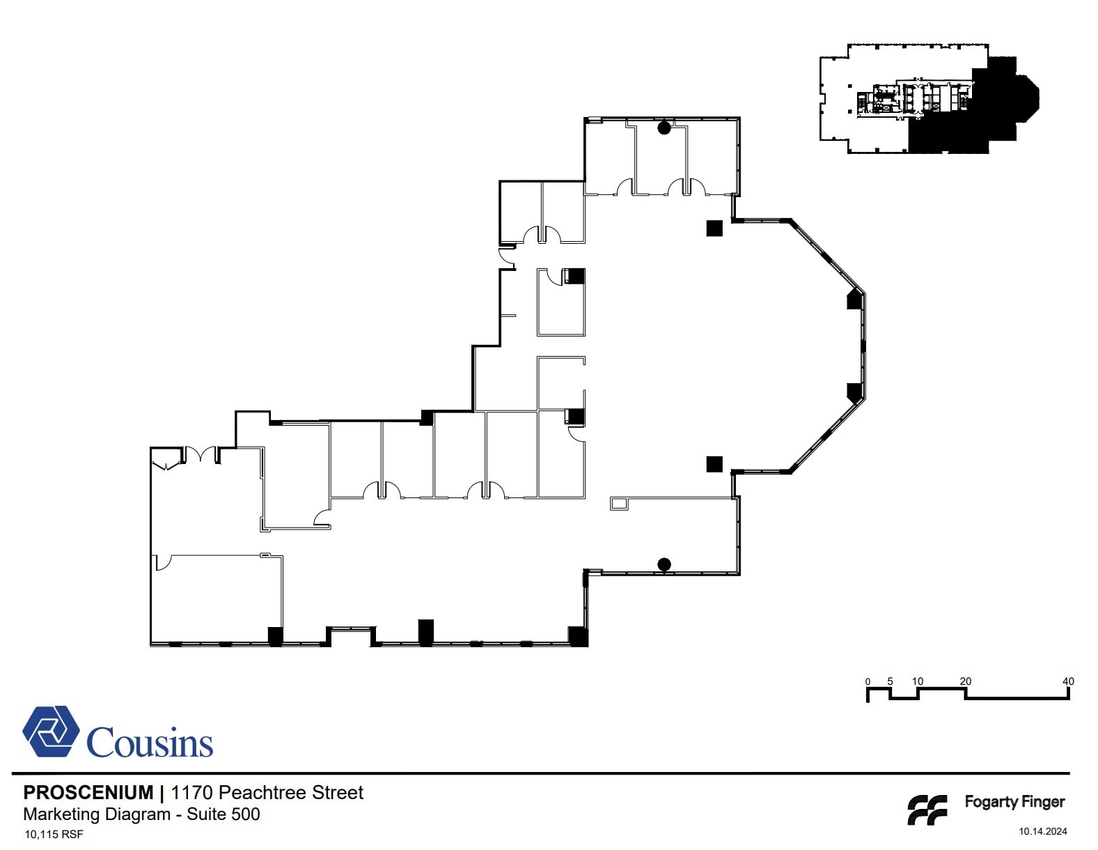 1170 Peachtree St, Atlanta, GA for lease Floor Plan- Image 1 of 1