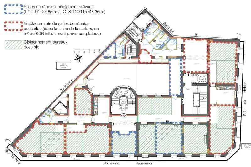 13 Bis Boulevard Haussmann, Paris for lease - Floor Plan - Image 2 of 3