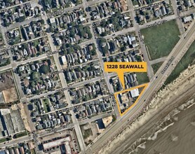 1228 Seawall Blvd, Galveston, TX - AERIAL map view