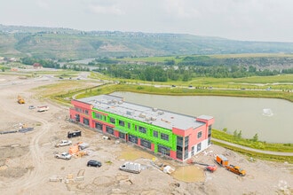 422 Greystone blvd, Cochrane, AB - AERIAL  map view