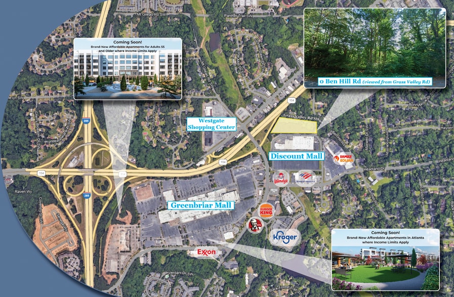 0 Ben Hill Rd SW, Atlanta, GA for sale - Aerial - Image 2 of 3