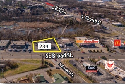 234 SE Broad St, Murfreesboro, TN for sale - Aerial - Image 2 of 3