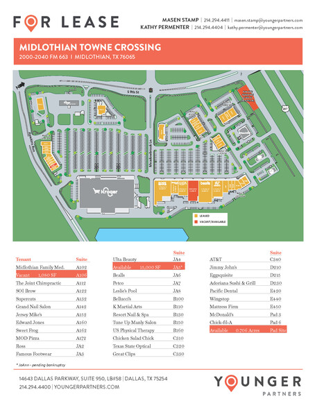 Hwy 287 & FM 663, Midlothian, TX for lease - Site Plan - Image 1 of 1