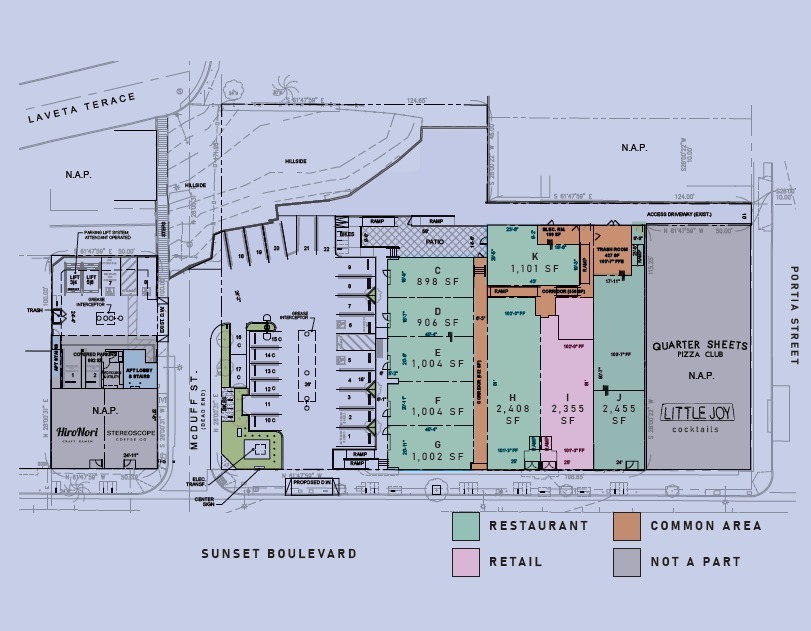 1485-1489 W Sunset Blvd, Los Angeles, CA for lease Site Plan- Image 1 of 1