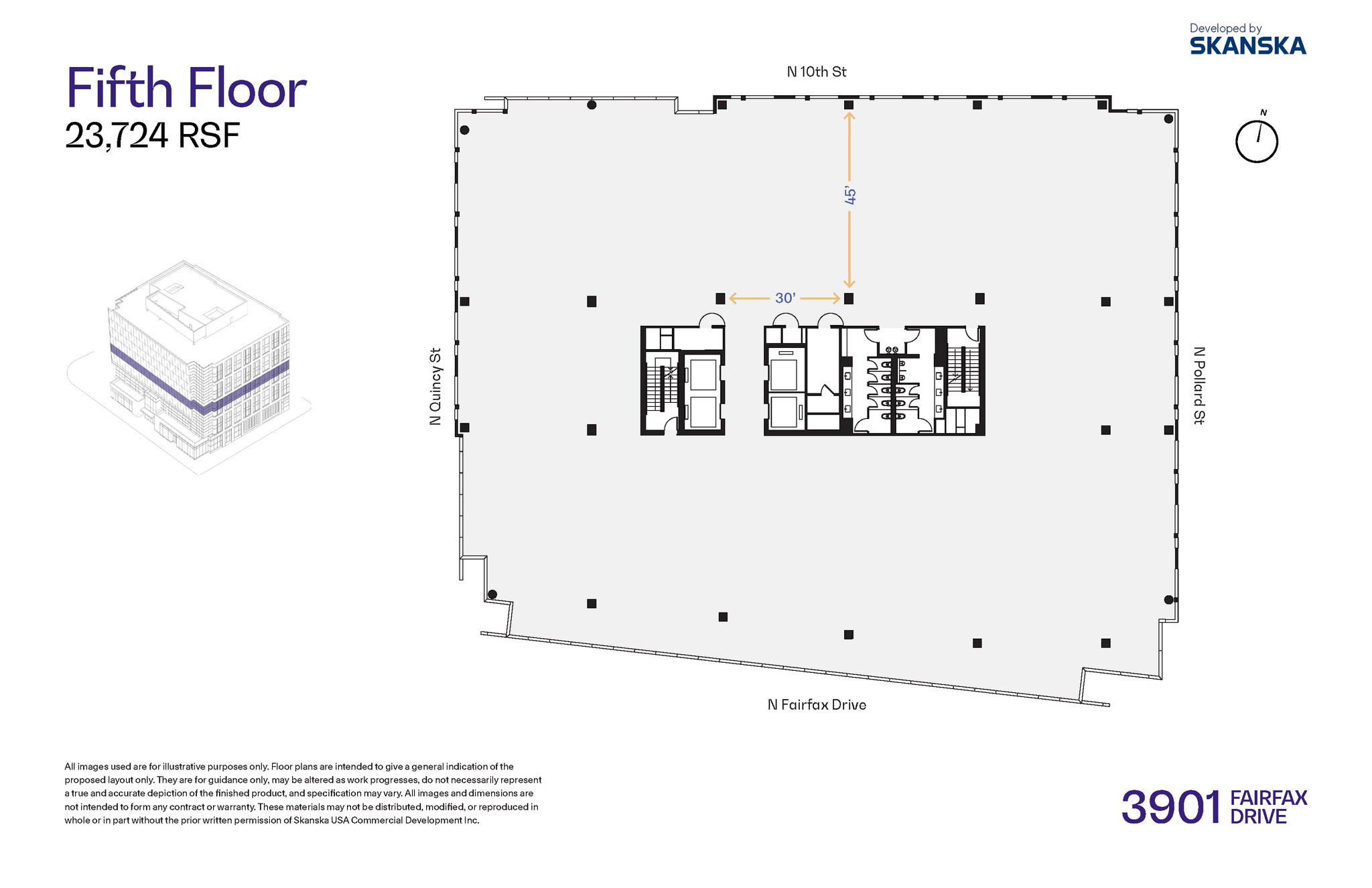 3901 N Fairfax Dr, Arlington, VA for lease Floor Plan- Image 1 of 4