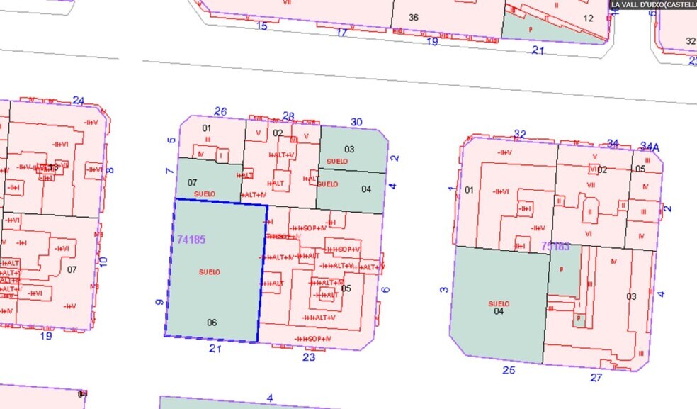 Carrer De Vicente Peirats Montón, La Vall d'Uixó, Castellón for sale - Plat Map - Image 1 of 1