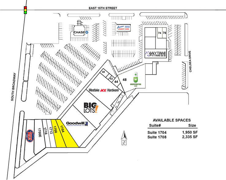 1700 S Broadway Ave, Edmond, OK for lease - Site Plan - Image 3 of 3