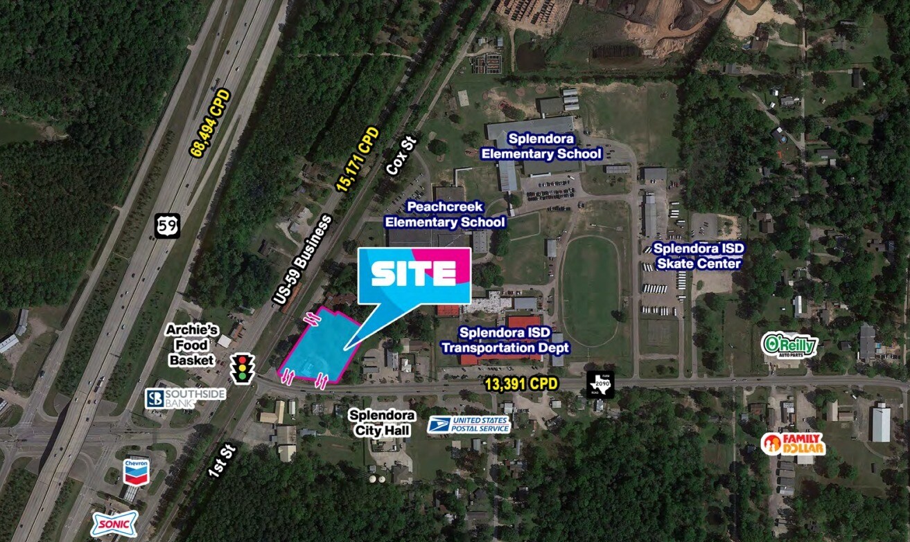 FM 2090 & US59 Business, Splendora, TX 77372