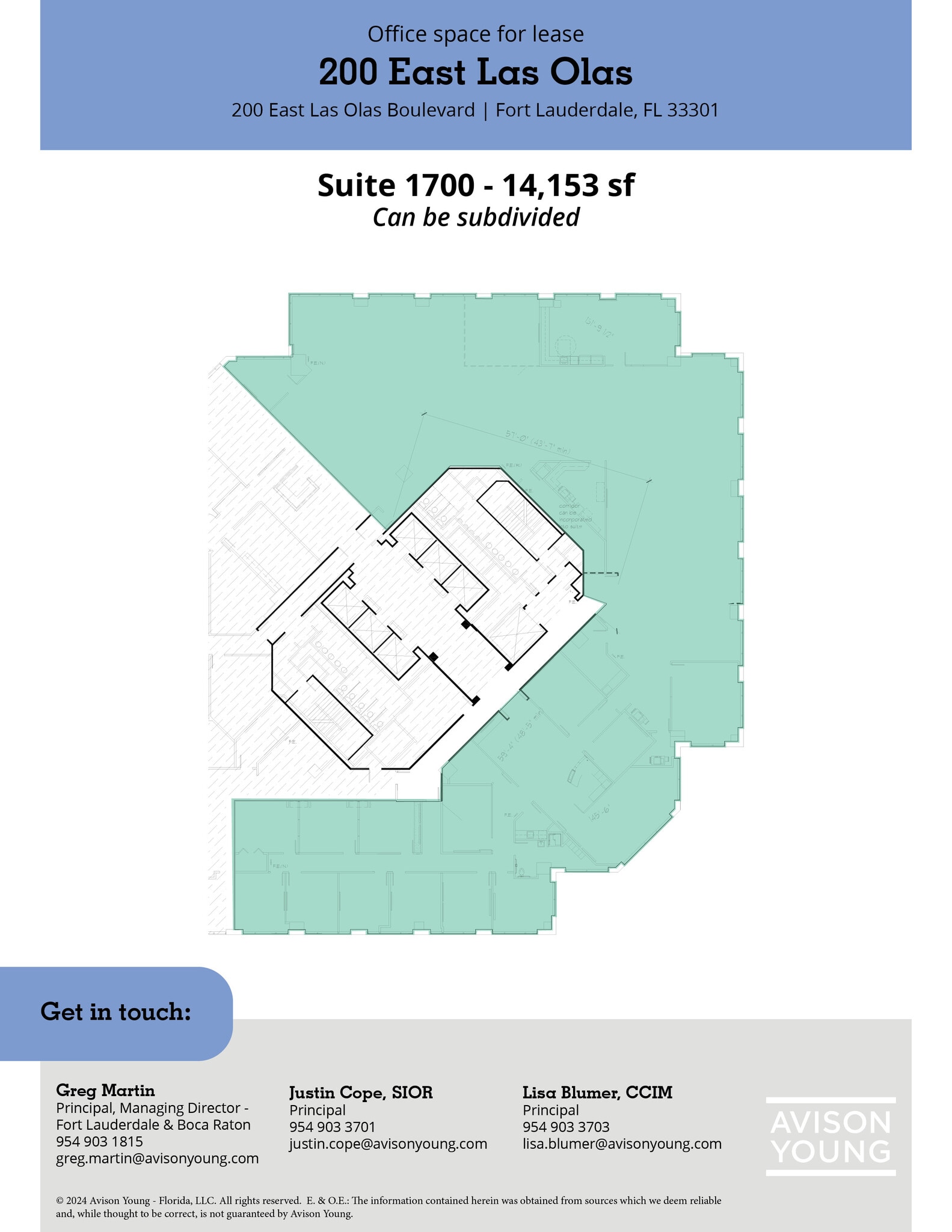 200 E Las Olas Blvd, Fort Lauderdale, FL for lease Floor Plan- Image 1 of 1