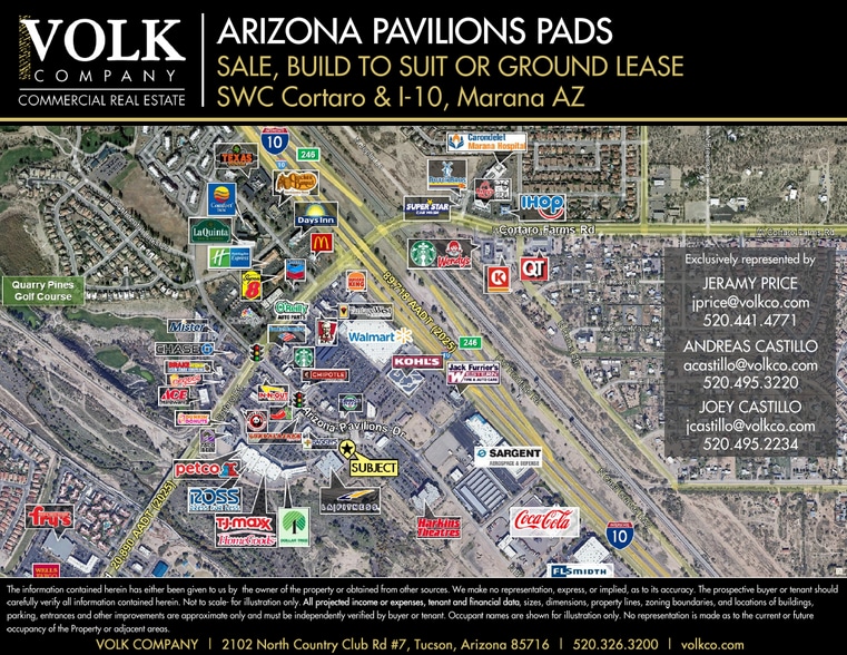 SWC N Cortaro Rd & I-10, Tucson, AZ for lease - Aerial - Image 1 of 11