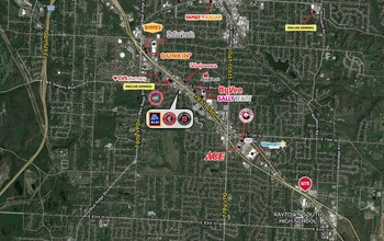 11318 E 350 Hwy, Kansas City, MO - aerial  map view