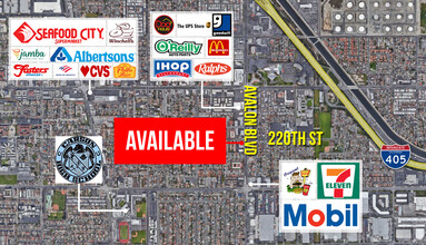 22001-22005 Avalon Blvd, Carson, CA - aerial  map view