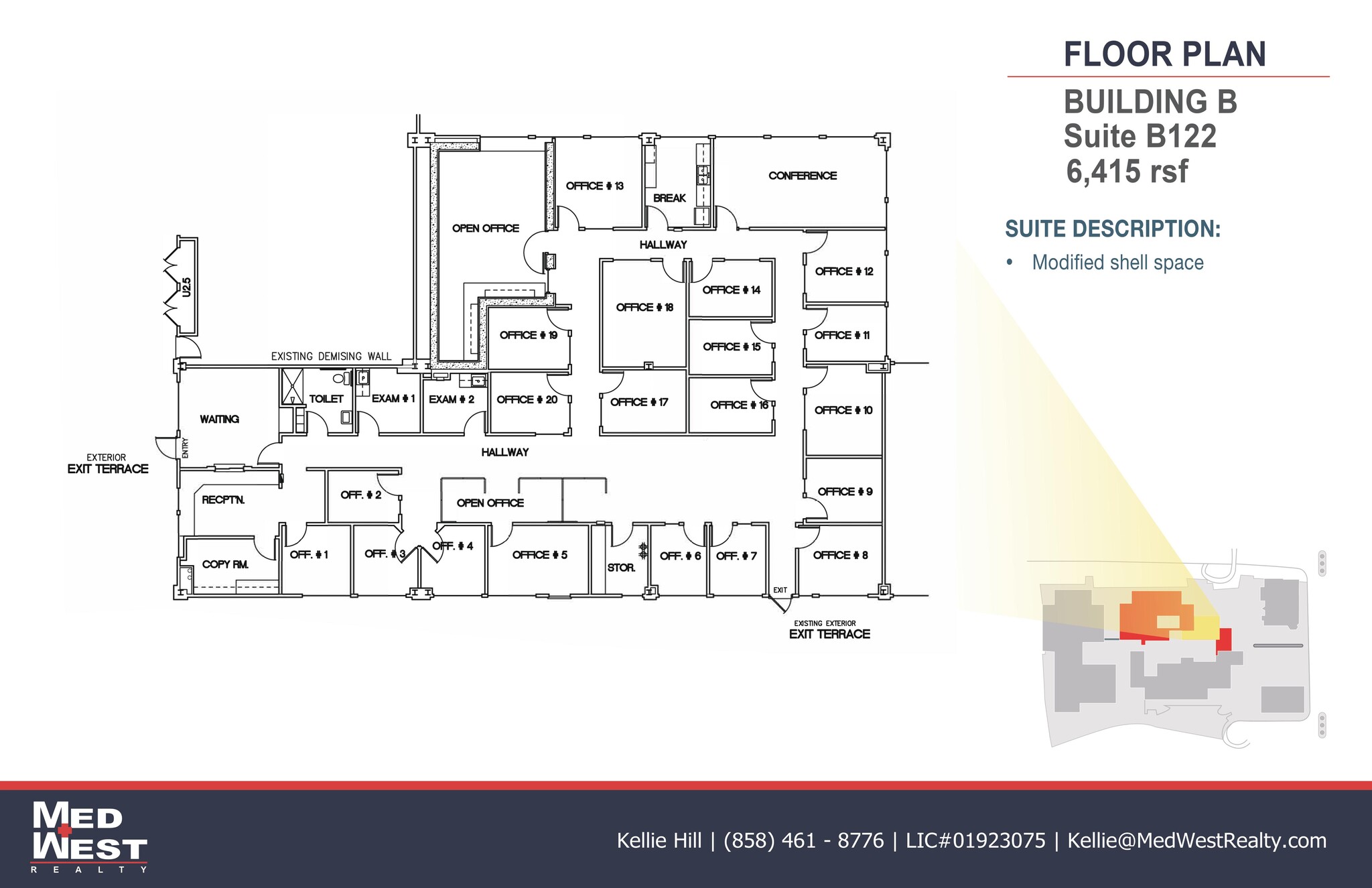 8950 Villa La Jolla Dr, La Jolla, CA for lease Floor Plan- Image 1 of 1