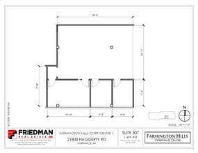 21800 Haggerty Rd, Northville, MI for lease Floor Plan- Image 1 of 2