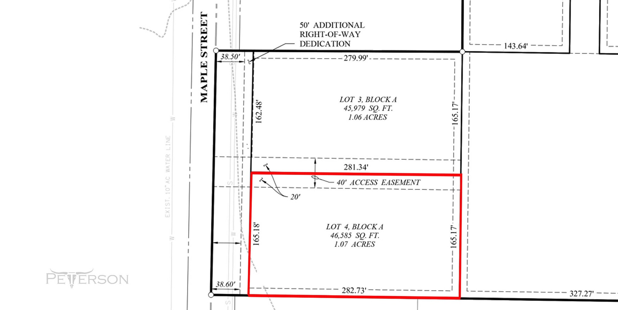 Maple, Abilene, TX for sale Plat Map- Image 1 of 1