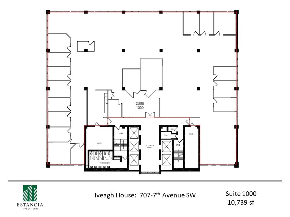 707 7th Ave SW, Calgary, AB for lease Floor Plan- Image 1 of 7