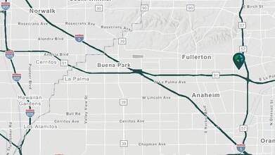 2501 E Orangethorpe Ave, Fullerton, CA - AERIAL map view