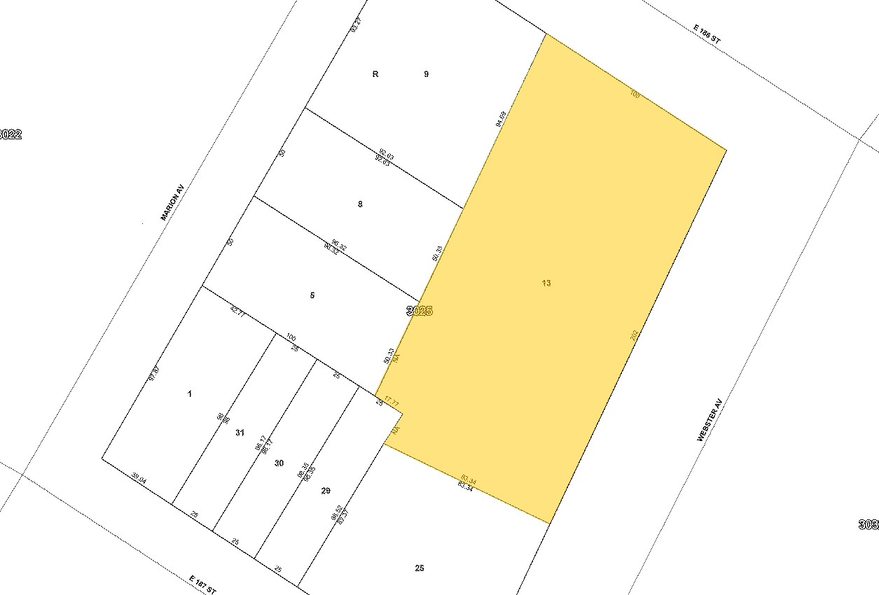 2427 Webster Ave, Bronx, NY for sale Plat Map- Image 1 of 1