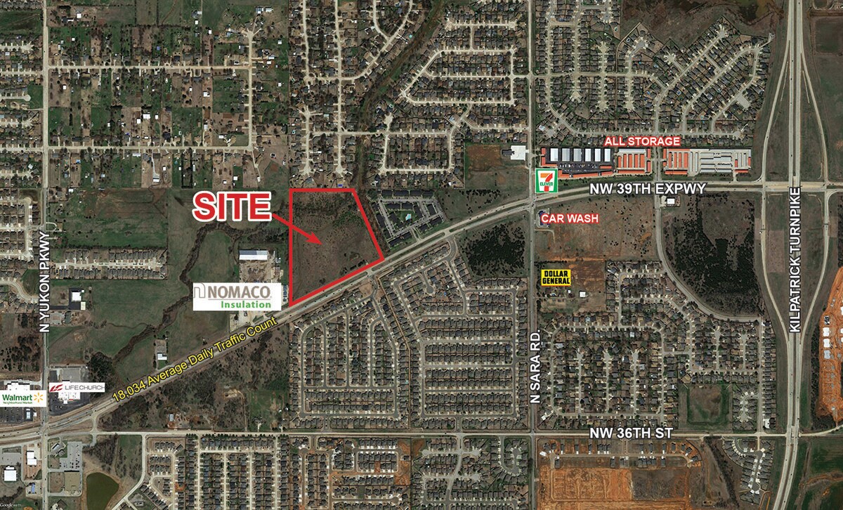 NW 39th Expy Sara Rd, Yukon, OK 73099 NW 39th Expressway and Sara