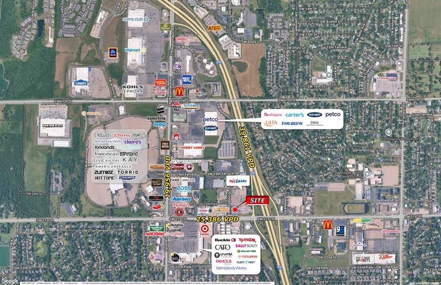 5826 SW 21st St, Topeka, KS for lease - Aerial - Image 3 of 3