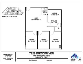 7929 Brookriver Dr, Dallas, TX for lease Floor Plan- Image 1 of 1