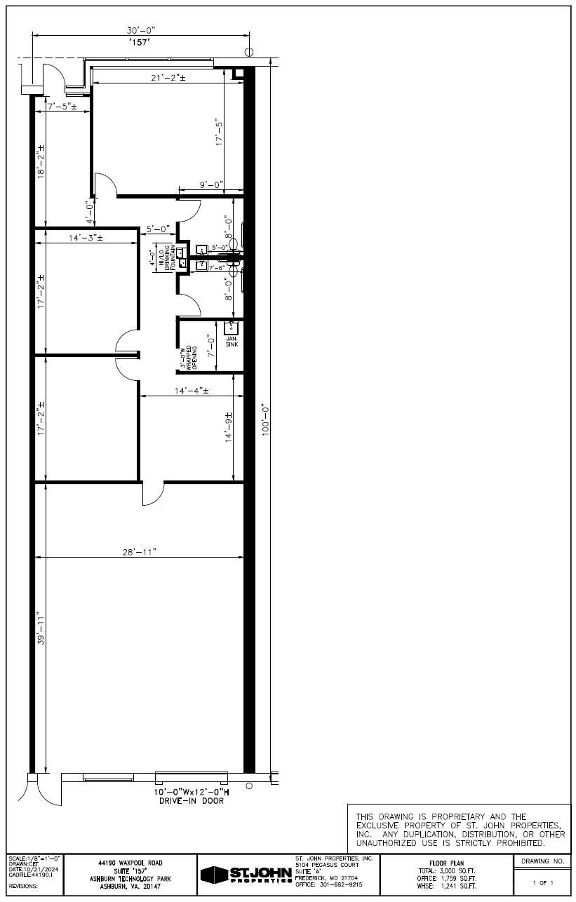 44190 Waxpool Rd, Ashburn, VA for lease Floor Plan- Image 1 of 1