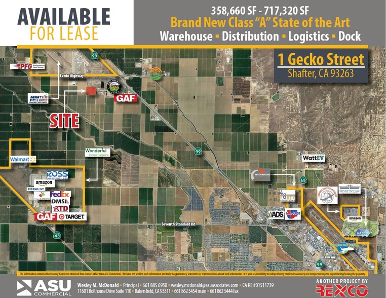 1 Gecko Street, Shafter, CA for lease - Site Plan - Image 1 of 1