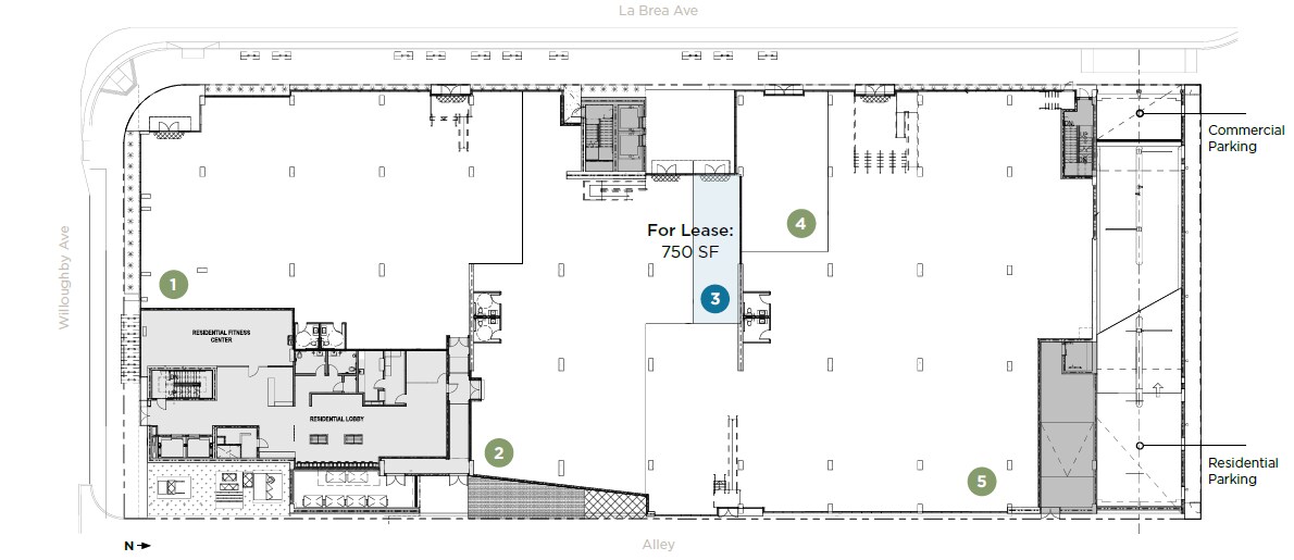 900 N La Brea Ave, West Hollywood, CA for lease Floor Plan- Image 1 of 10