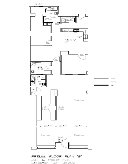 229-231 E Weber Ave, Stockton, CA for lease Floor Plan- Image 1 of 5