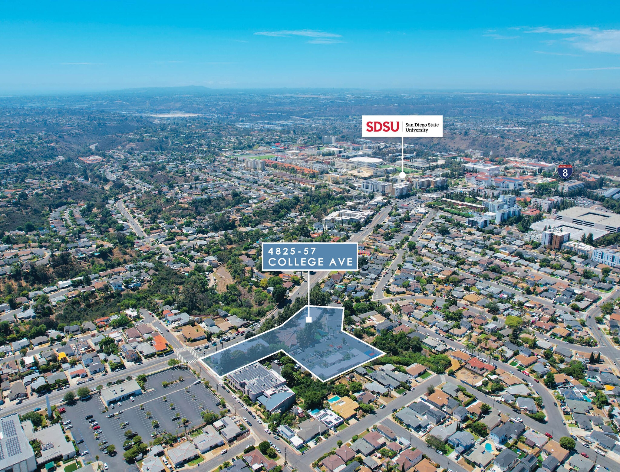 4825 College Ave, San Diego, CA for sale Aerial- Image 1 of 2
