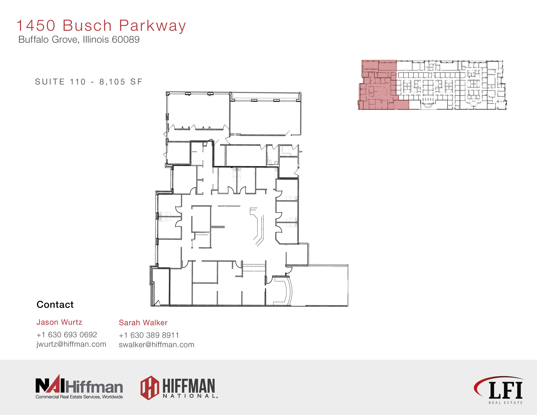 1450 Busch Pky, Buffalo Grove, IL for lease Floor Plan- Image 1 of 2