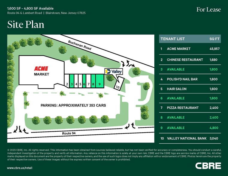 152 State Route 94, Blairstown, NJ for lease - Site Plan - Image 2 of 3