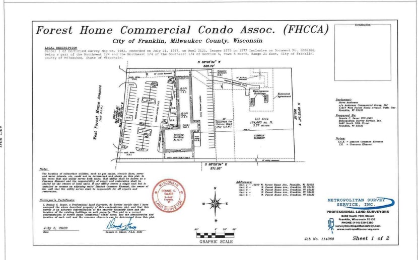11217 W Forest Home Ave, Franklin, WI for sale - Site Plan - Image 2 of 4