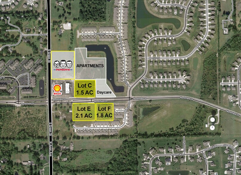 S Green Street & Northfield Drive, Brownsburg, IN 46112 Land for Sale