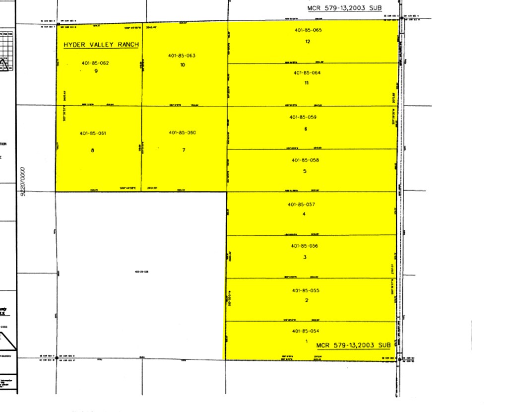 NW Agua Caliente Rd & Hyder Rd, Tonopah, AZ for sale Plat Map- Image 1 of 1