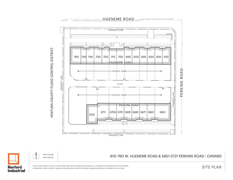 610-760 W Hueneme Rd, Oxnard, CA for lease - Site Plan - Image 1 of 8