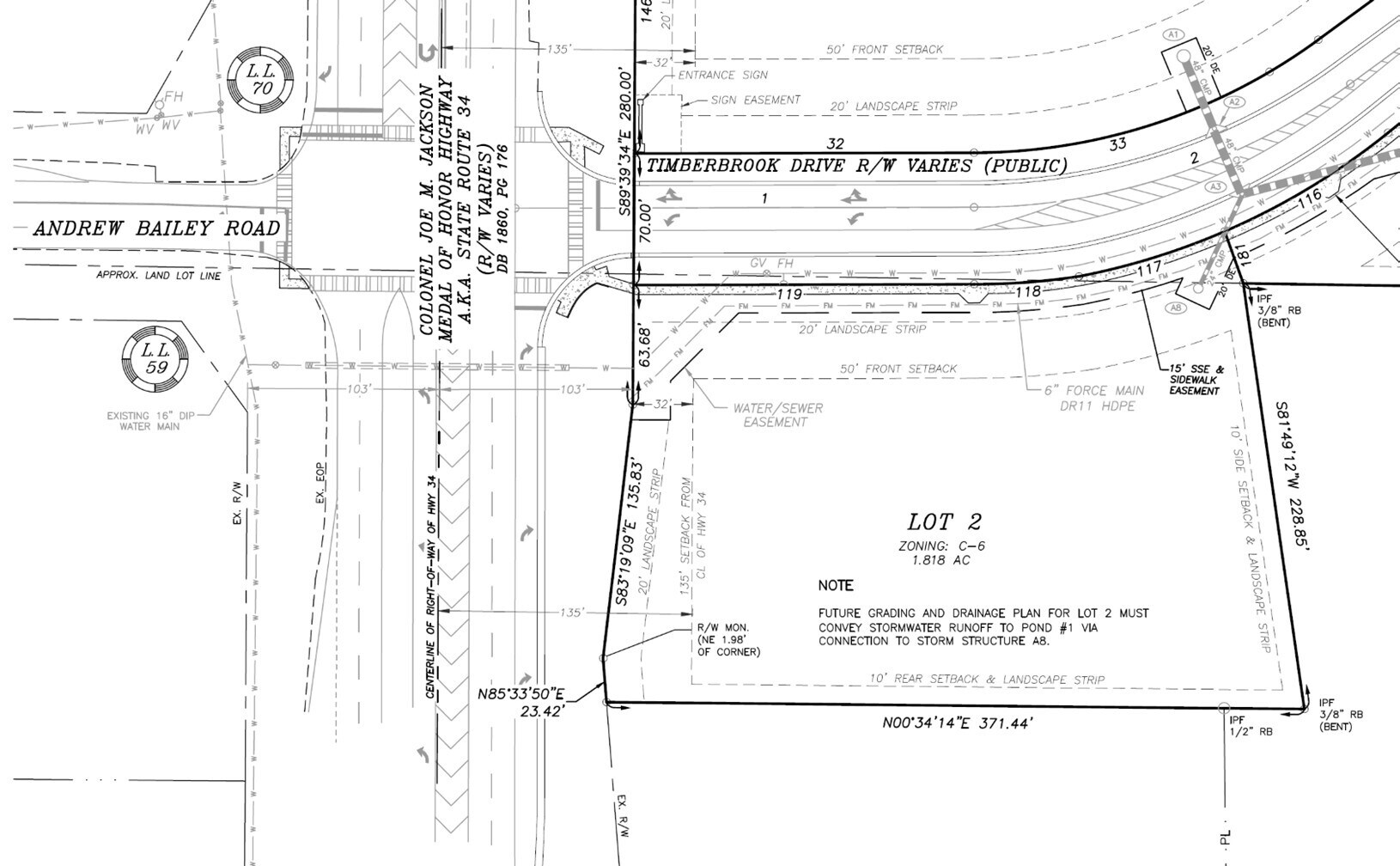 Georgia 34, Newnan, GA for sale Plat Map- Image 1 of 2