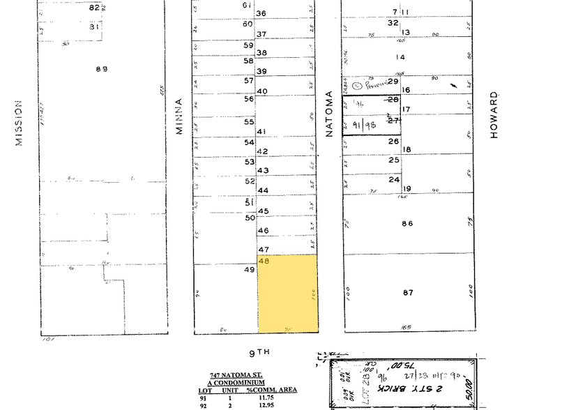 149-155 9th St, San Francisco, CA for lease - Plat Map - Image 2 of 4