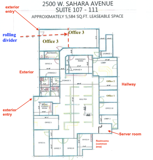 2500 W Sahara Ave, Las Vegas, NV for lease - Floor Plan - Image 2 of 7