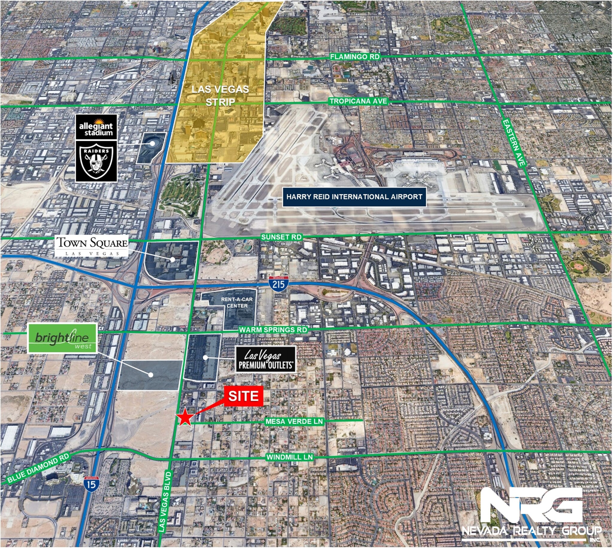 S Las Vegas Blvd, Las Vegas, NV for sale Aerial- Image 1 of 9