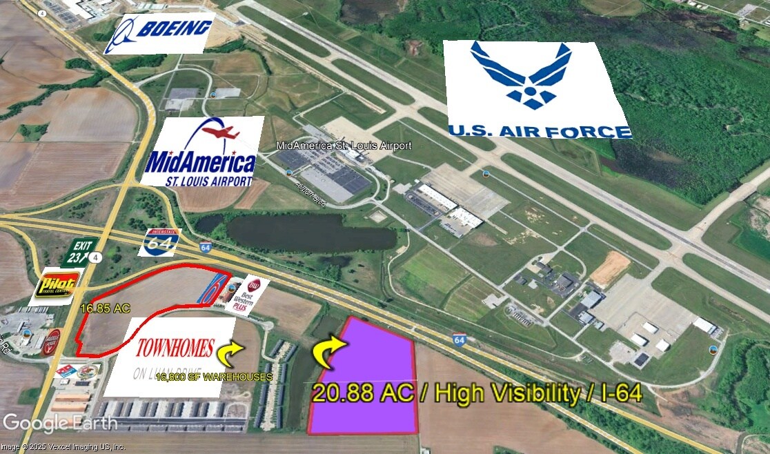 9233 State Route 4, Mascoutah, IL for sale Aerial- Image 1 of 3