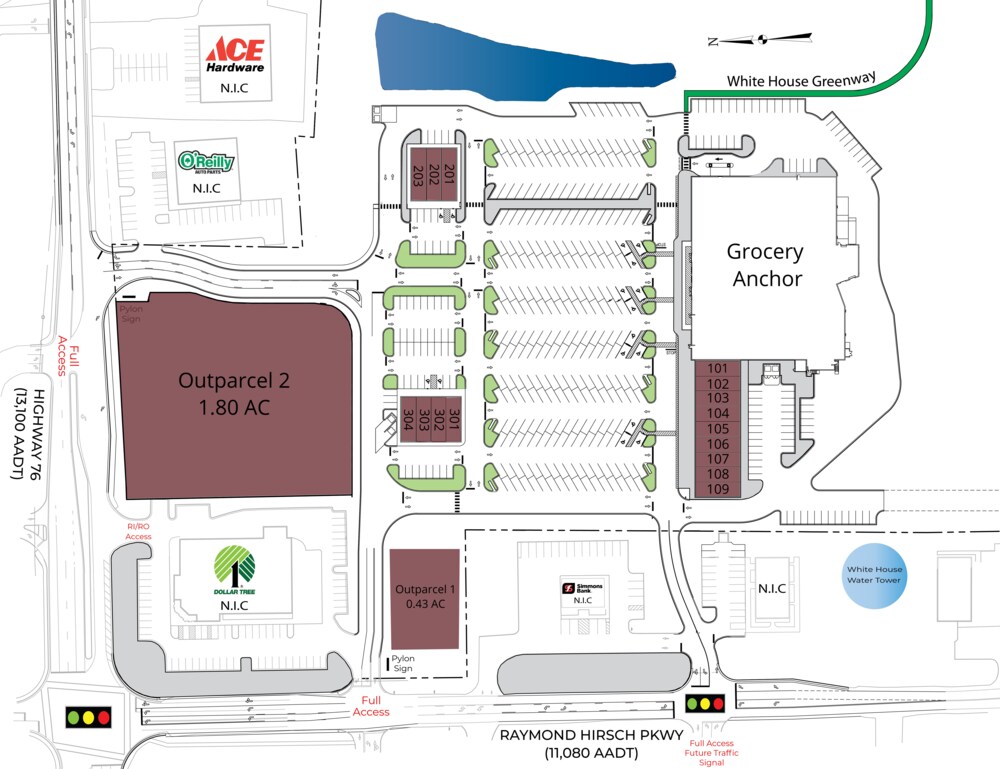 SE Corner of Raymond Hirsch Pkwy & TN Hwy 76, White House, TN 37188