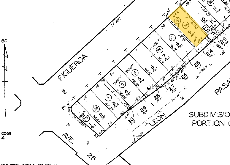 2638-2640 Figueroa St, Los Angeles, CA for lease - Plat Map - Image 3 of 3