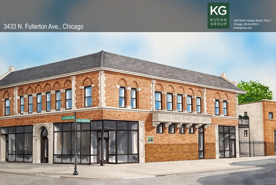 3433-3435 W Fullerton Ave, Chicago, IL for lease - Building Photo - Image 1 of 8