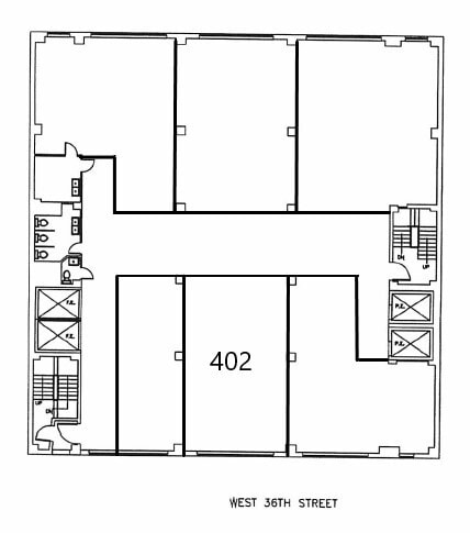 255 W 36th St, New York, NY for lease Floor Plan- Image 1 of 6