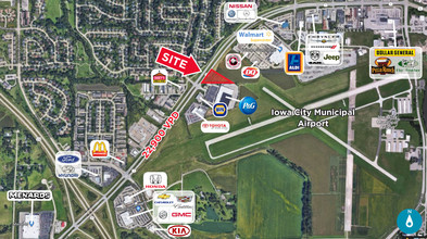 1275 W Highway 1, Iowa City, IA - aerial  map view