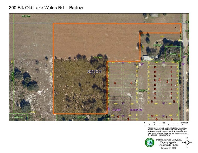 300 Block Of Old Lake Wales Rd, Bartow, FL for sale - Aerial - Image 1 of 1
